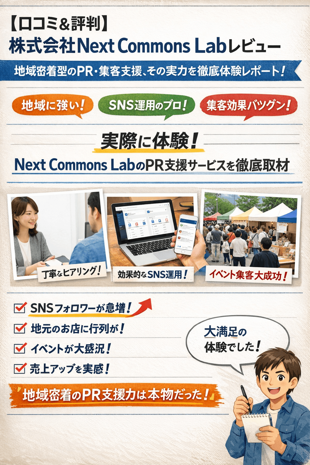 【口コミ＆評判】株式会社Next Commons Labレビュー｜地域密着型のPR・集客支援、その実力を徹底体験レポート！