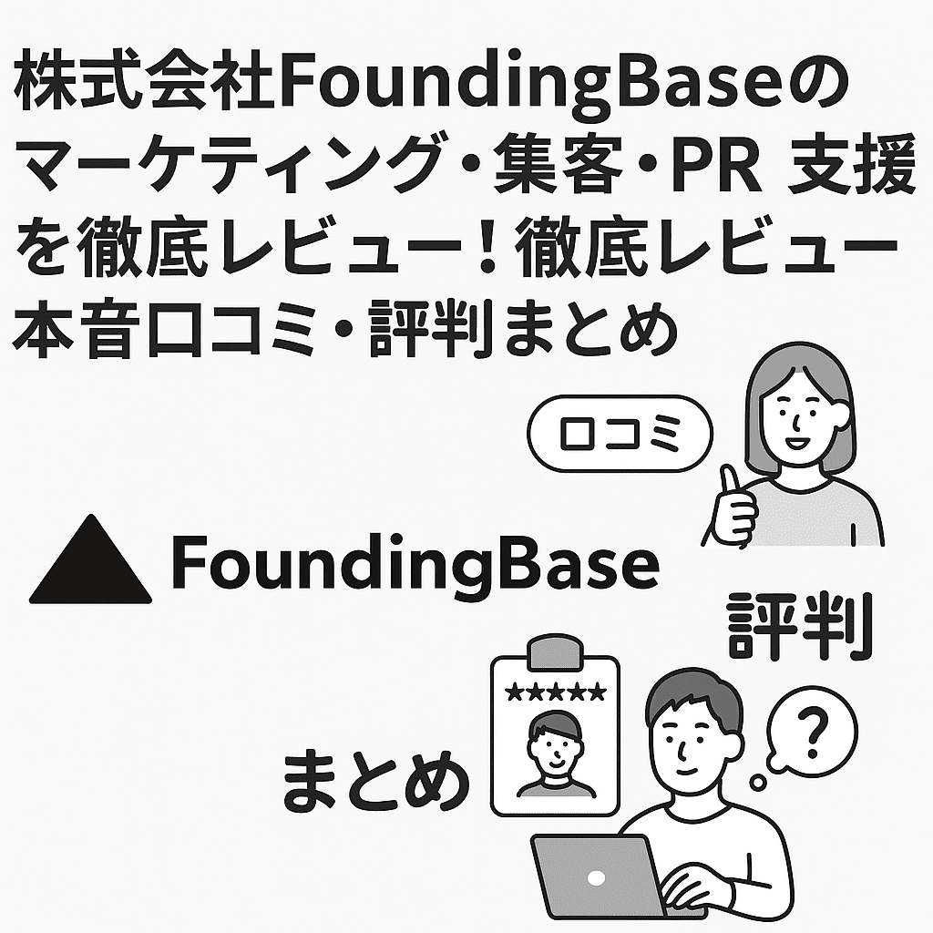 株式会社FoundingBaseのマーケティング・集客・PR支援を徹底レビュー！本音口コミ・評判まとめ